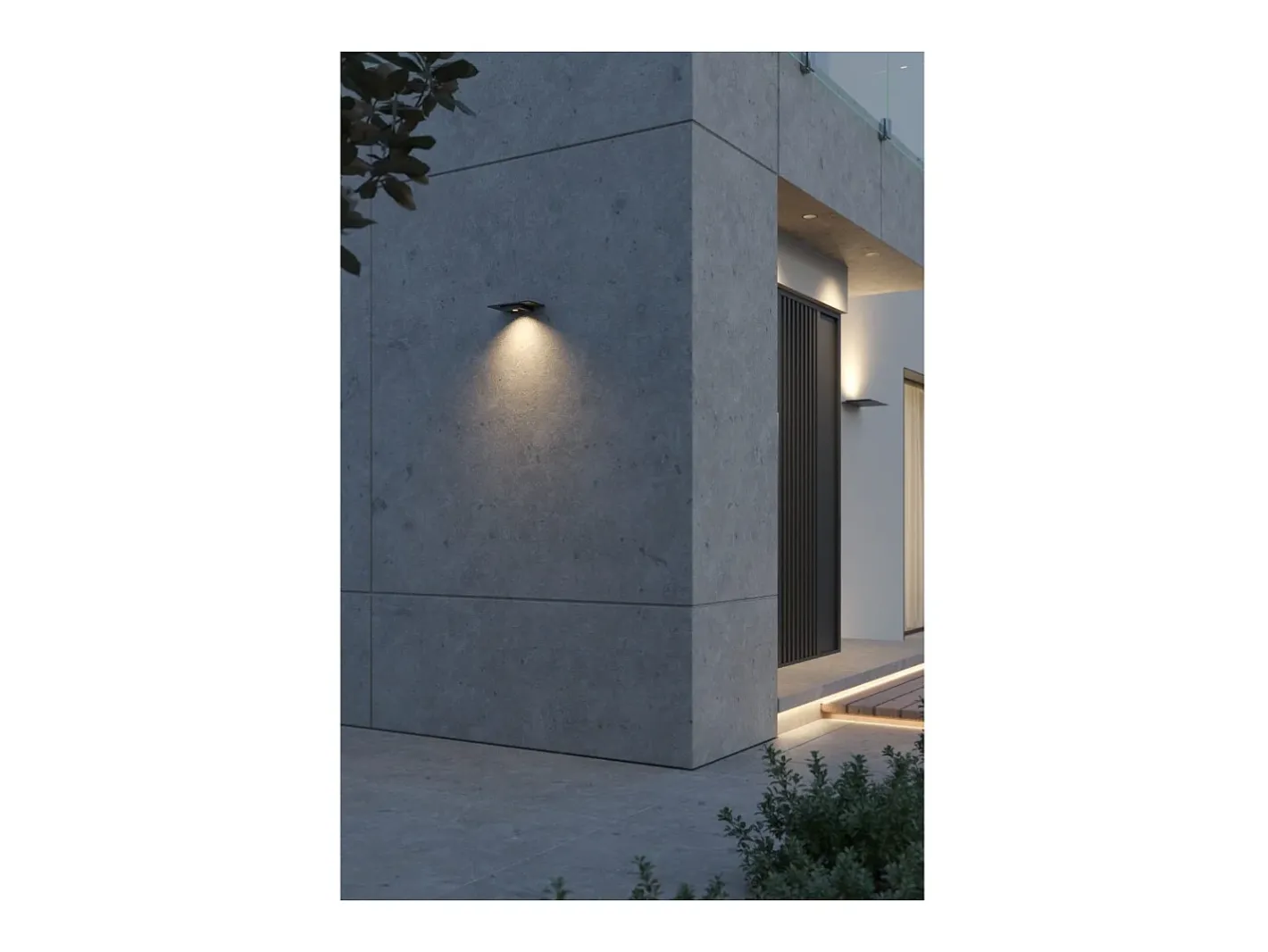 Pla XL Corten - Aplique de pared LED de 35 W con interruptor CCT 2700K/3200K/4000K en aluminio, luz de pared ascendente - Beneito & Faure Marru00f3n