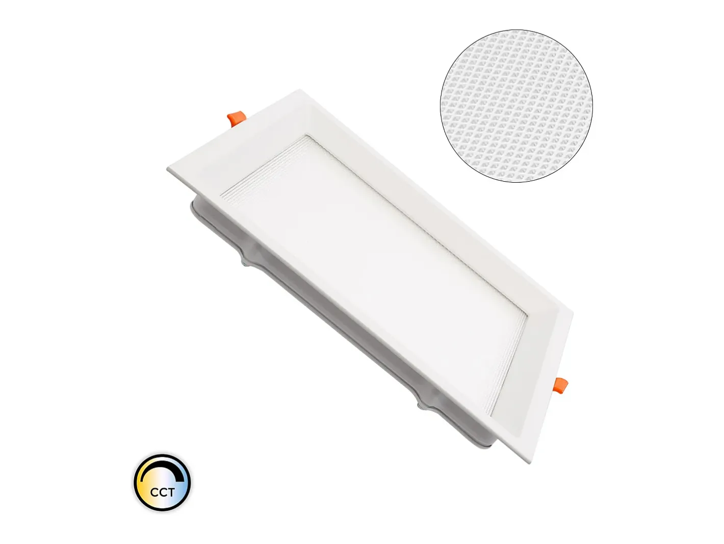 Ledkia Placa LED 16W Cuadrada CCT Seleccionable Microprismático Corte 150x150 mm No Flicker 2700K - 4000K - 6000K Seleccionable (Cálido-Neutro-Frío) Blanco New