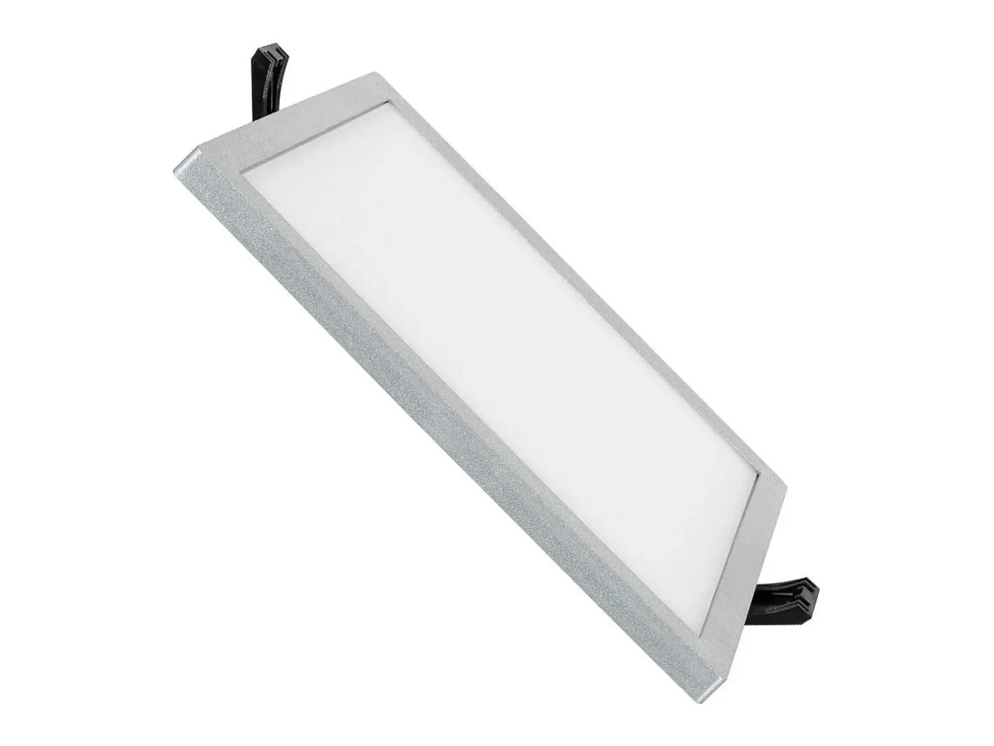 Ledkia Lámpara Suspendida-Placa LED 16W Cuadrada High Lumen Corte Ø135 mm Silver 4000K Neutro Blanco