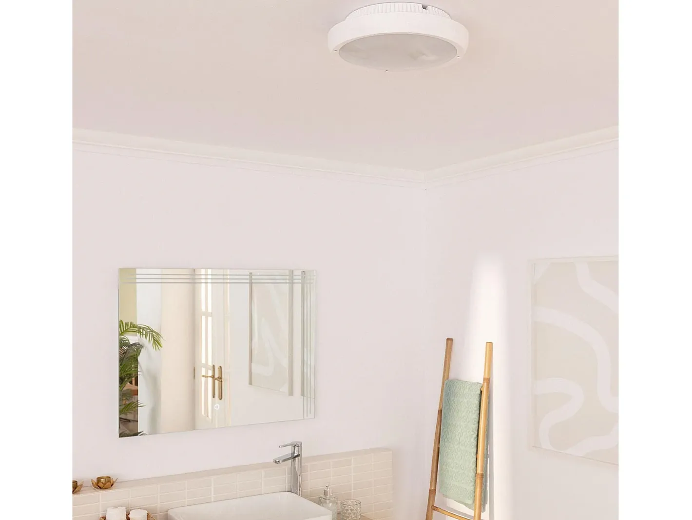 Ledkia Plafón Circular para Exterior Ø300 mm IP65 Curio Blanco Blanco Multicolor Online