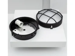 Ledkia Plafón Circular para Exterior Ø220 mm Rejilla Negro