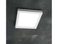 Ideal Lux Plafón cuadrado o aplique de metal con luz led Blanco New