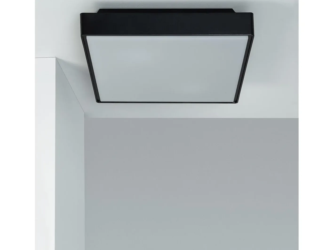 Ledkia Plafón Cuadrado para Exterior IP65 Julius Negro Multicolor Clearance