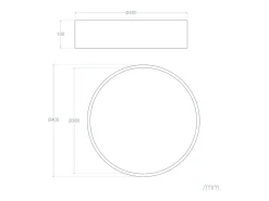 Ledkia Plafón de Techo LED 30W Metal Talagapa S Ø400 mm Negro Clearance