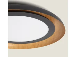 Ledkia Plafón de Techo LED 30W Metal Garter Mate Negro Hot