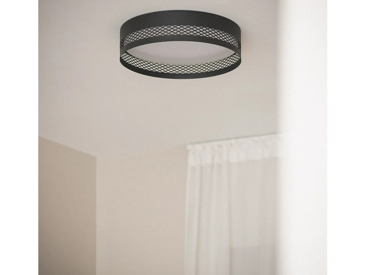 Best Ledkia Plafón de Techo LED 30W Metal Saska S Mate Negro