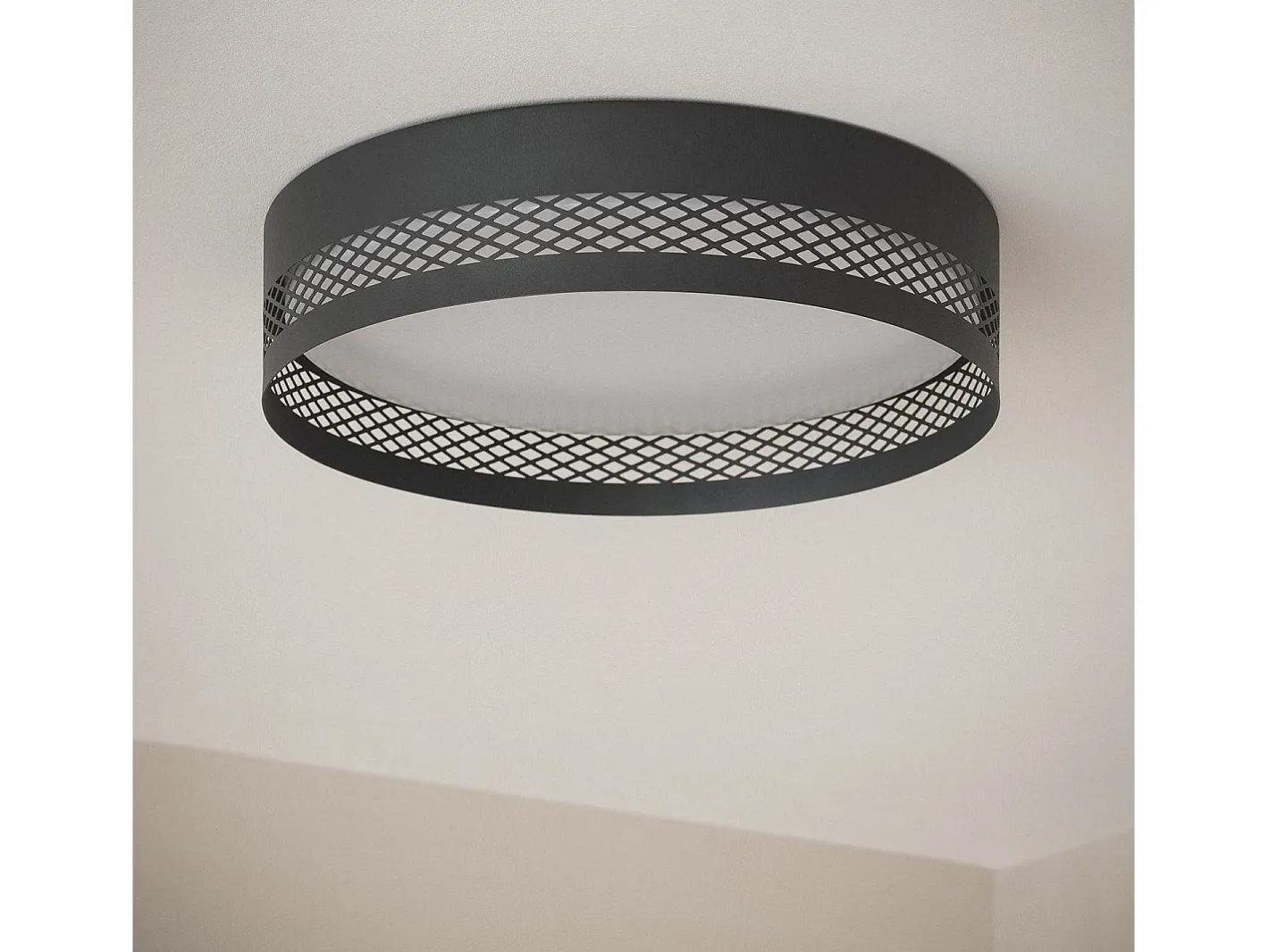 Best Ledkia Plafón de Techo LED 30W Metal Saska S Mate Negro