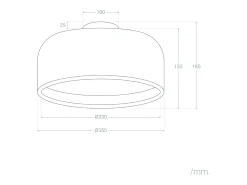 Online Ledkia Plafón de Techo Metal Lumpur Negro