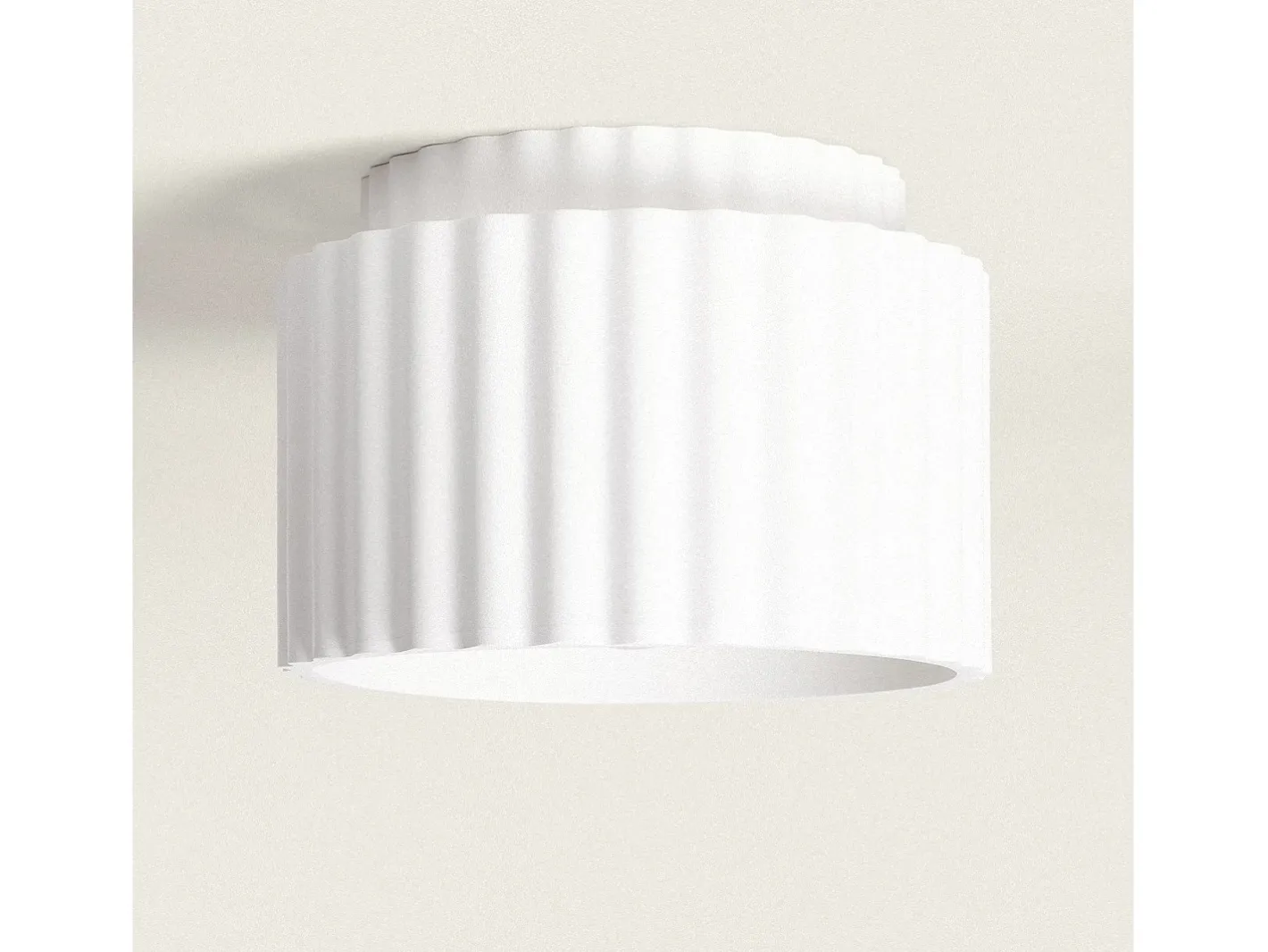 Clearance Ledkia Plafón de Techo Yeso Double Colum Blanco Multicolor