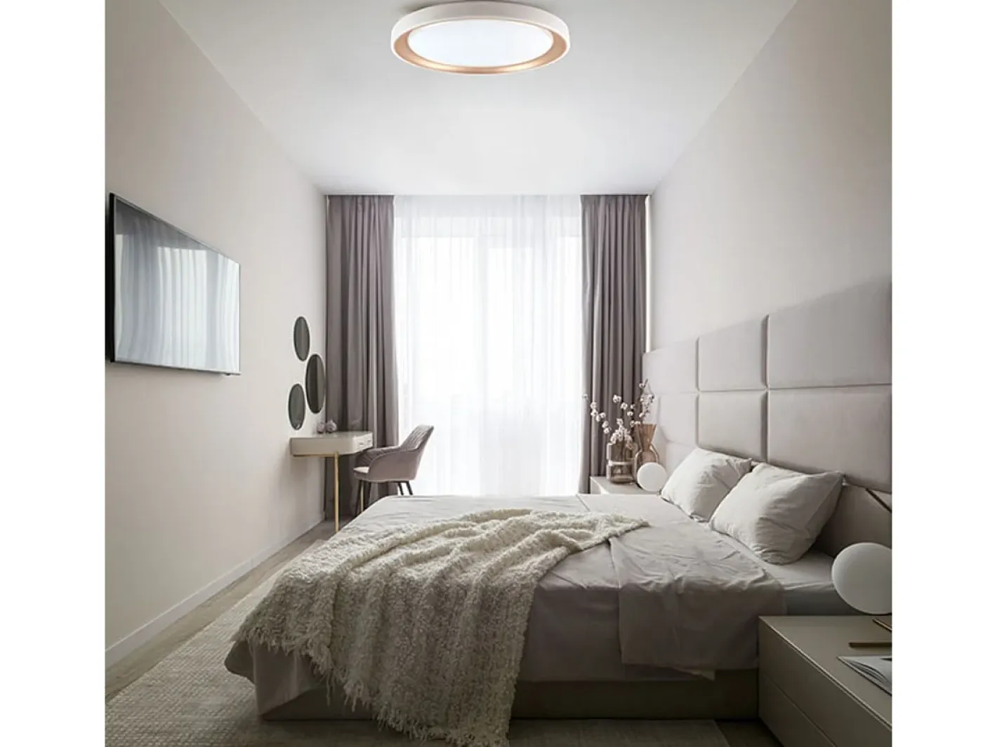 Plafón Kigali mini Bel Air 48W luz LED 4800 lm con mando regulador Ø40 cm Dorado Sale