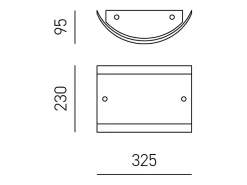 Aplique Para Pared-Plafón Lecce de cristal satinado 32,5x23cm, 2 luces E27 max 42W, IP20, estructura de metal con detalles cromados, bombilla no incluida Blanco