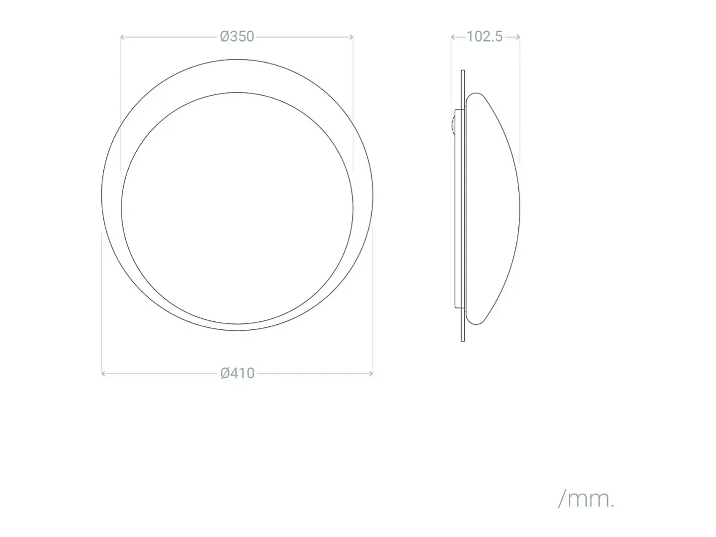 Ledkia Plafón LED Acústico 18W Circular Fieltro Ø460 mm CCT Seleccionable Lezhan Gris Online
