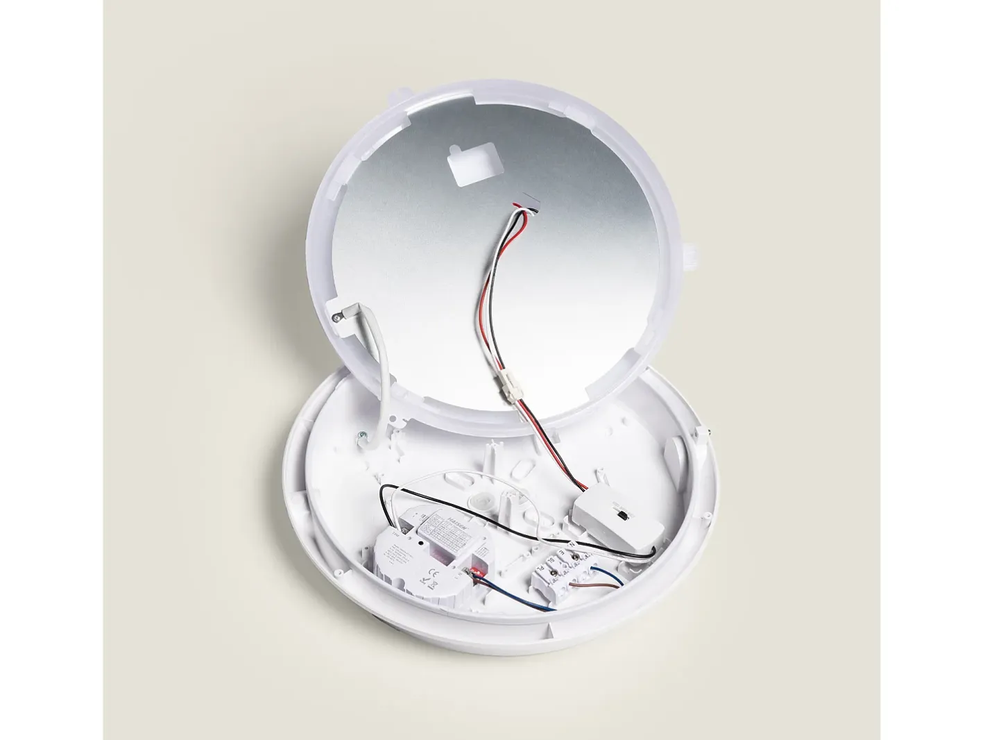 Ledkia Plafón LED para Exterior 19-28W CCT Seleccionable Regulable Ø300 mm SwitchDimm Seleccionable (Cálido-Neutro) Multicolor