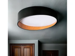 Ledkia Plafón-Plafón LED 28W Circular Ø400 mm CCT Seleccionable Liam Negro