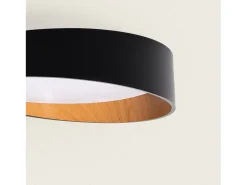 Ledkia Plafón-Plafón LED 28W Circular Ø400 mm CCT Seleccionable Liam Negro