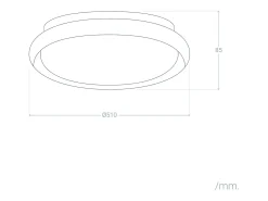 Online Ledkia Plafón LED 36W Circular Ø510 mm CCT Seleccionable Rayan Blanco