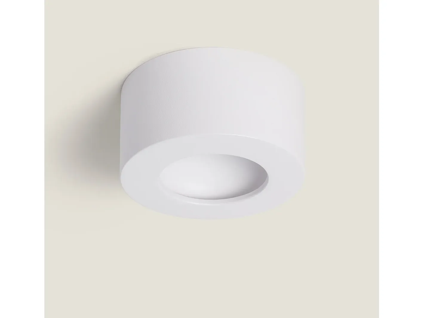 Discount Ledkia Plafón LED 8W Circular Aluminio Luz Indirecta Ø105 mm Tokkai 4000K Neutro Blanco