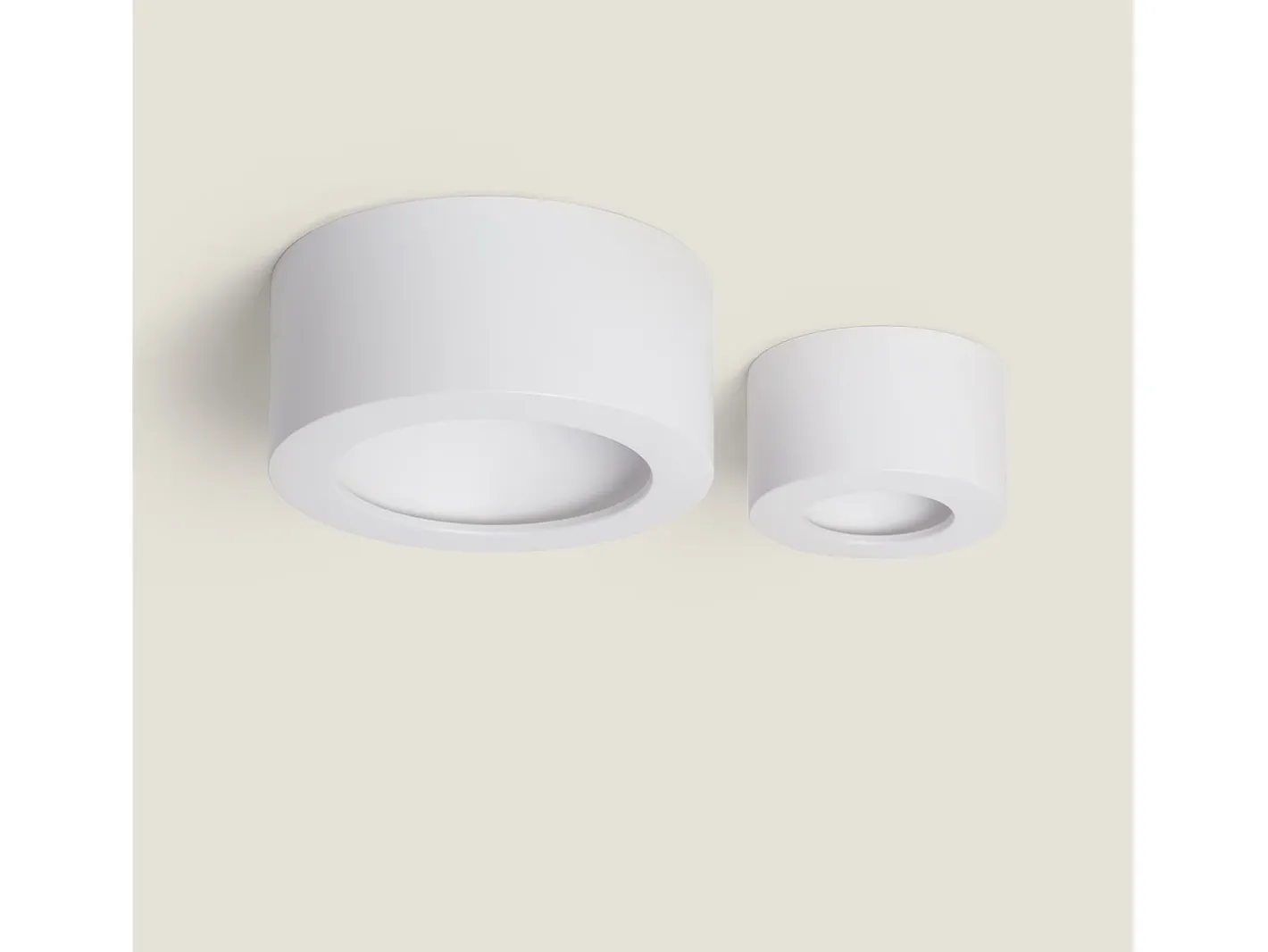 Discount Ledkia Plafón LED 8W Circular Aluminio Luz Indirecta Ø105 mm Tokkai 4000K Neutro Blanco