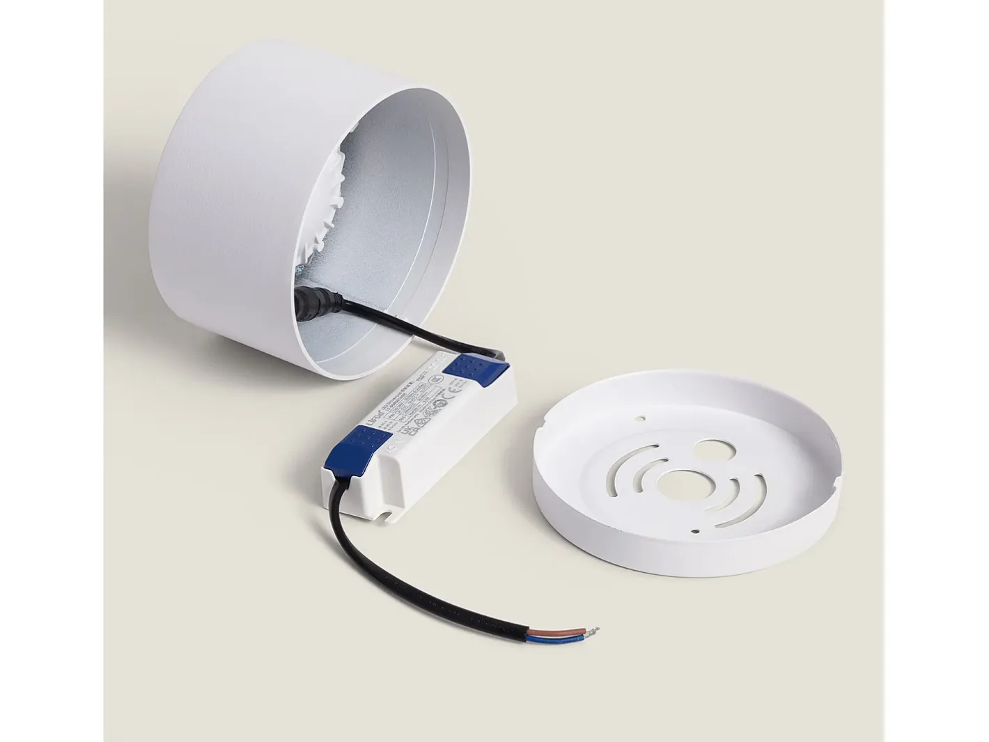 Discount Ledkia Plafón LED 8W Circular Aluminio Luz Indirecta Ø105 mm Tokkai 4000K Neutro Blanco