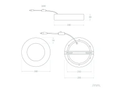 Best Ledkia Plafón LED 24W Circular Aluminio Ø280 mm Slim CCT Seleccionable Galán SwitchDimm Negro Multicolor