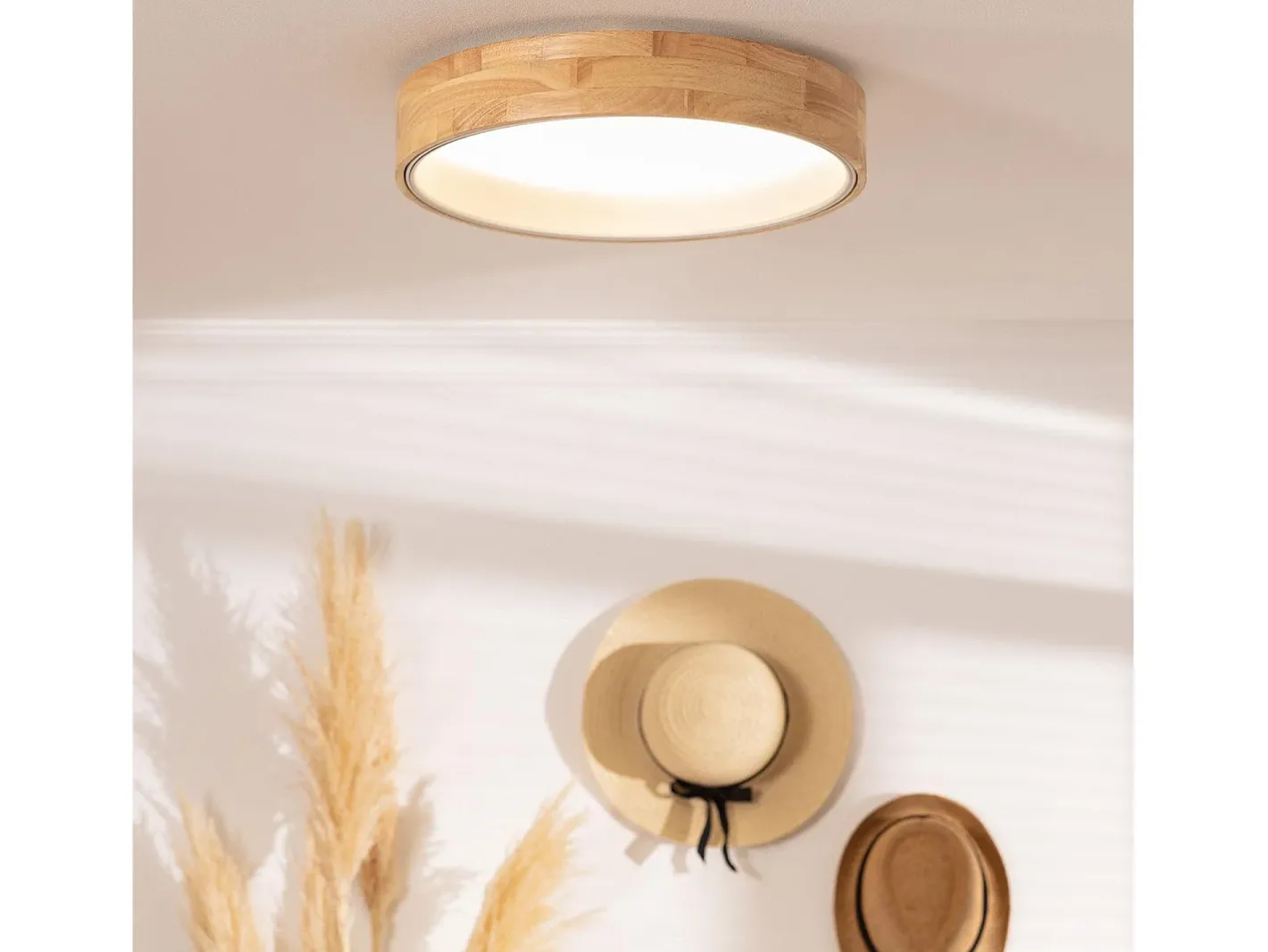 New Ledkia Plafón LED 20W Circular Madera Ø470 mm CCT Seleccionable Dari Blanco Multicolor