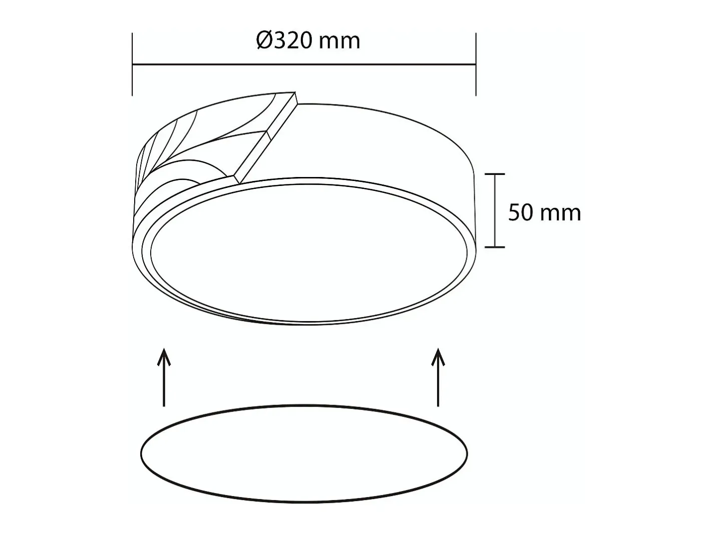 Ledkia Plafón-Plafón LED 18W Circular Madera Ø320 mm CCT Seleccionable Semi-Dari Blanco Multicolor