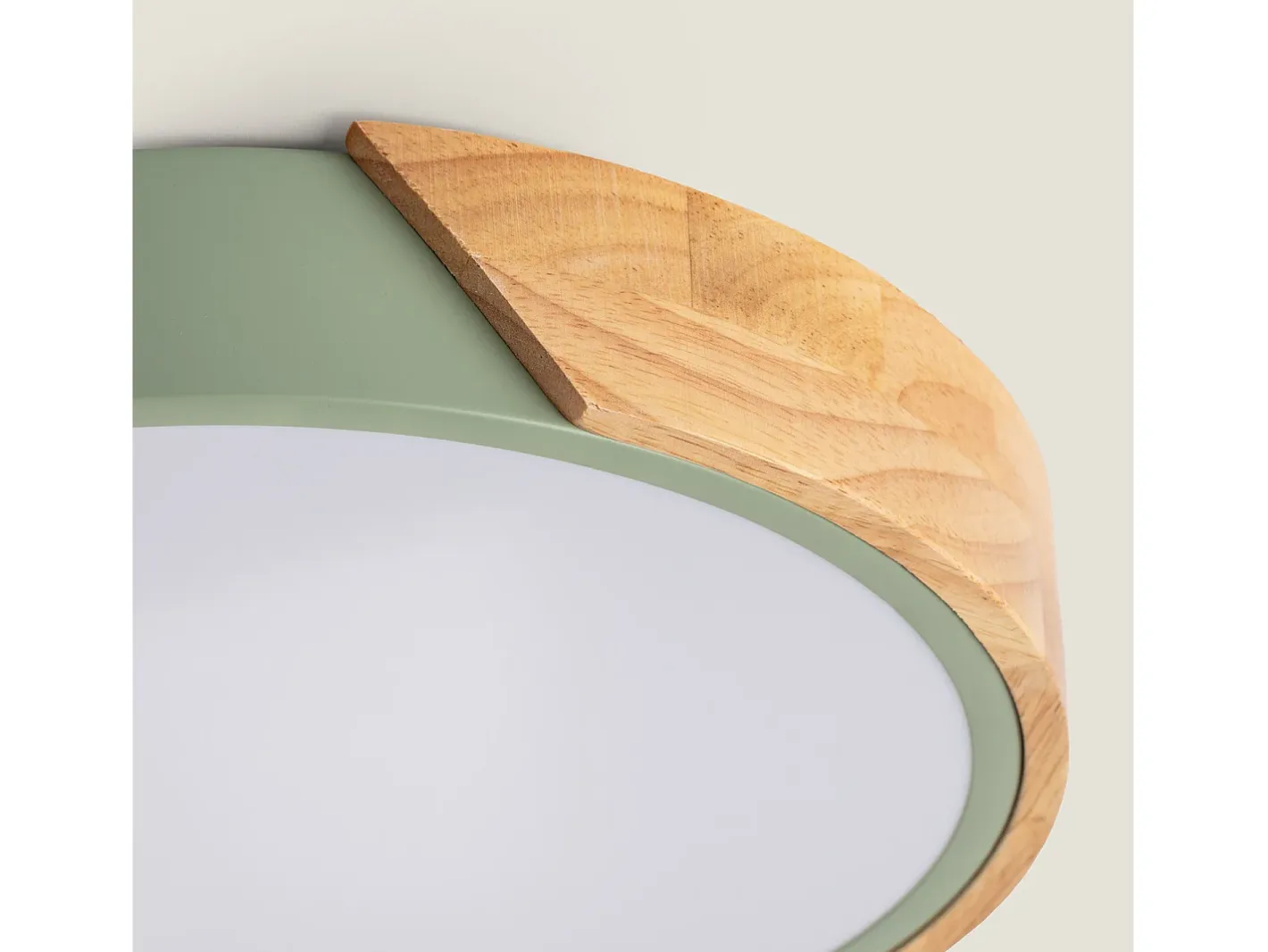 Ledkia Plafón-Plafón LED 18W Circular Madera Ø320 mm CCT Seleccionable Semi-Dari Blanco Multicolor