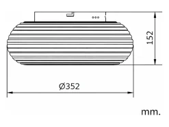 Outlet Ledkia Plafón LED 24W Circular Metal Ø350 mm Junai Blanco
