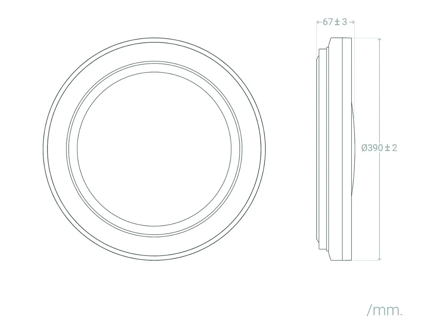 New Ledkia Plafón LED 24W Circular Metal Danne 2200K - 3000K - 4000K CCT Blanco