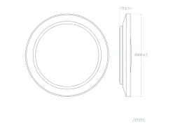 Best Ledkia Plafón LED 24W Circular Metal Karry Ø500 mm CCT Seleccionable 2200K - 3000K - 4000K CCT Blanco