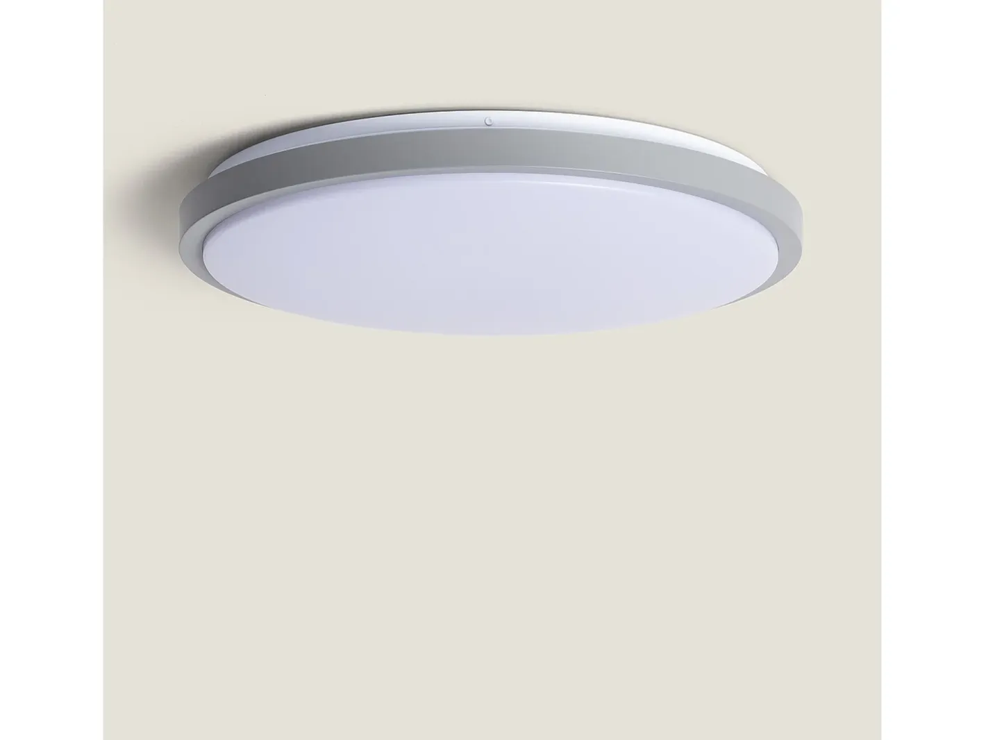 Ledkia Plafón LED 24W Circular Metal Ø500 mm CCT Seleccionable Bari Gris Multicolor