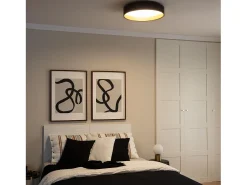 Ledkia Plafón-Plafón LED 20W Circular Metal Ø450 mm CCT Seleccionable Broadway Negro / Dorado Multicolor