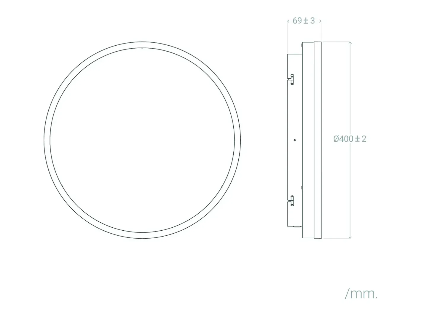 Ledkia Plafón LED 24W Circular Metal CCT Seleccionable Zuse 2200K - 3000K - 4000K CCT Blanco Hot