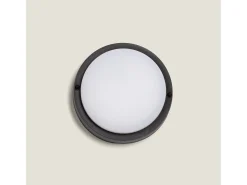 Ledkia Iluminación Exterior-Plafón LED 15W Circular para Exterior Ø140 mm IP65 Black 4000K Blanco Neutro Negro