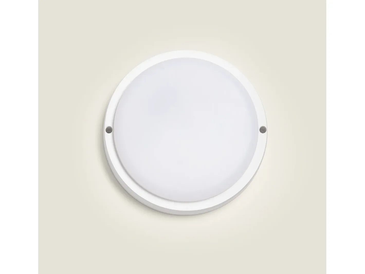 Ledkia Plafón LED 25W Circular para Exterior Ø175 mm IP65 White 4000K Neutro Blanco New