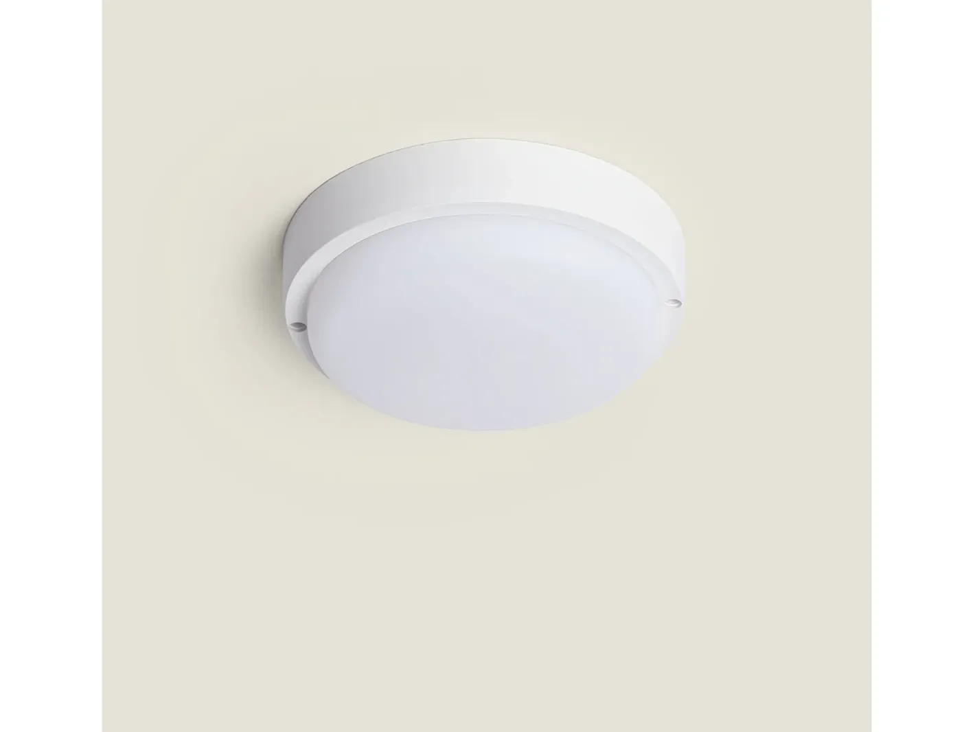Ledkia Plafón LED 25W Circular para Exterior Ø175 mm IP65 White 4000K Neutro Blanco New