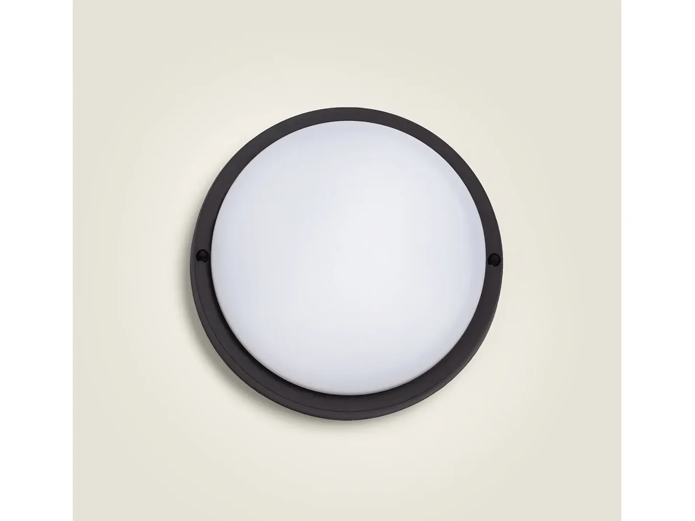 Ledkia Plafón LED 25W Circular para Exterior Ø175 mm IP65 Black 3000K Cálido Blanco
