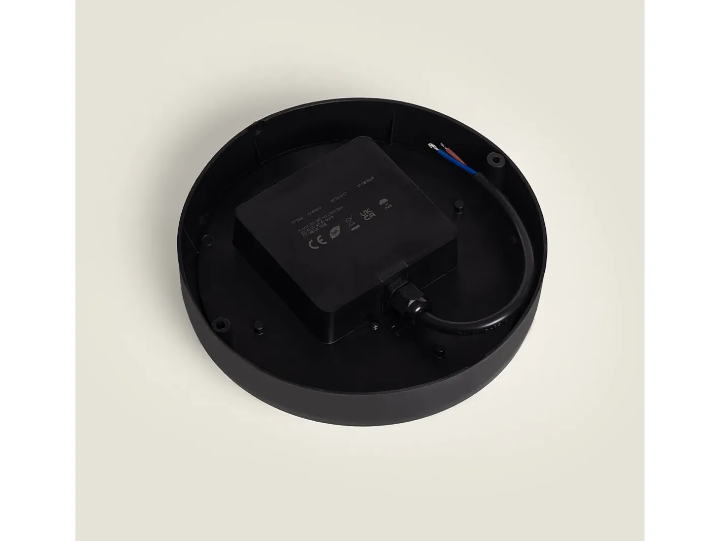 Ledkia Plafón LED 25W Circular para Exterior Ø175 mm IP65 Black 6500K Frío Blanco