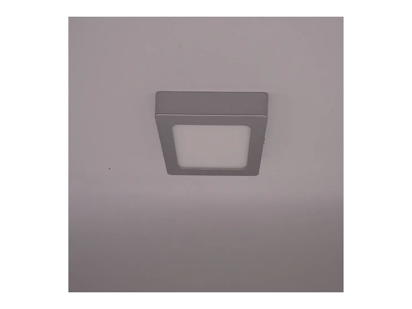 Ledkia Plafón LED 6W Cuadrado Aluminio 105x105 mm Slim CCT Seleccionable Galán SwitchDimm Gris Multicolor