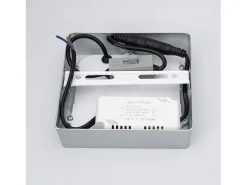 Ledkia Plafón LED 6W Cuadrado Aluminio 105x105 mm Slim CCT Seleccionable Galán SwitchDimm Gris Multicolor