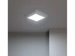 Ledkia Plafón LED 12W Cuadrado Metal 178x178 mm Design White 6000K Blanco Frío Multicolor New