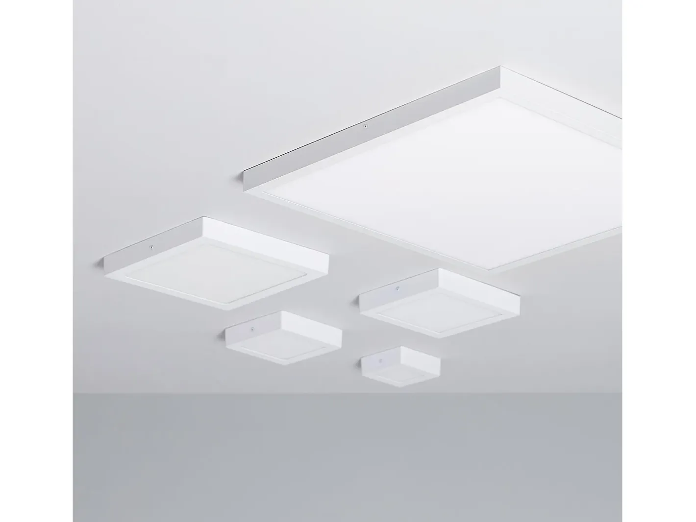 Online Ledkia Plafón LED 18W Cuadrado 225x225 mm 6000K Blanco Frío Multicolor