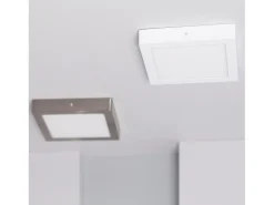 Online Ledkia Plafón LED 18W Cuadrado 225x225 mm 6000K Blanco Frío Multicolor