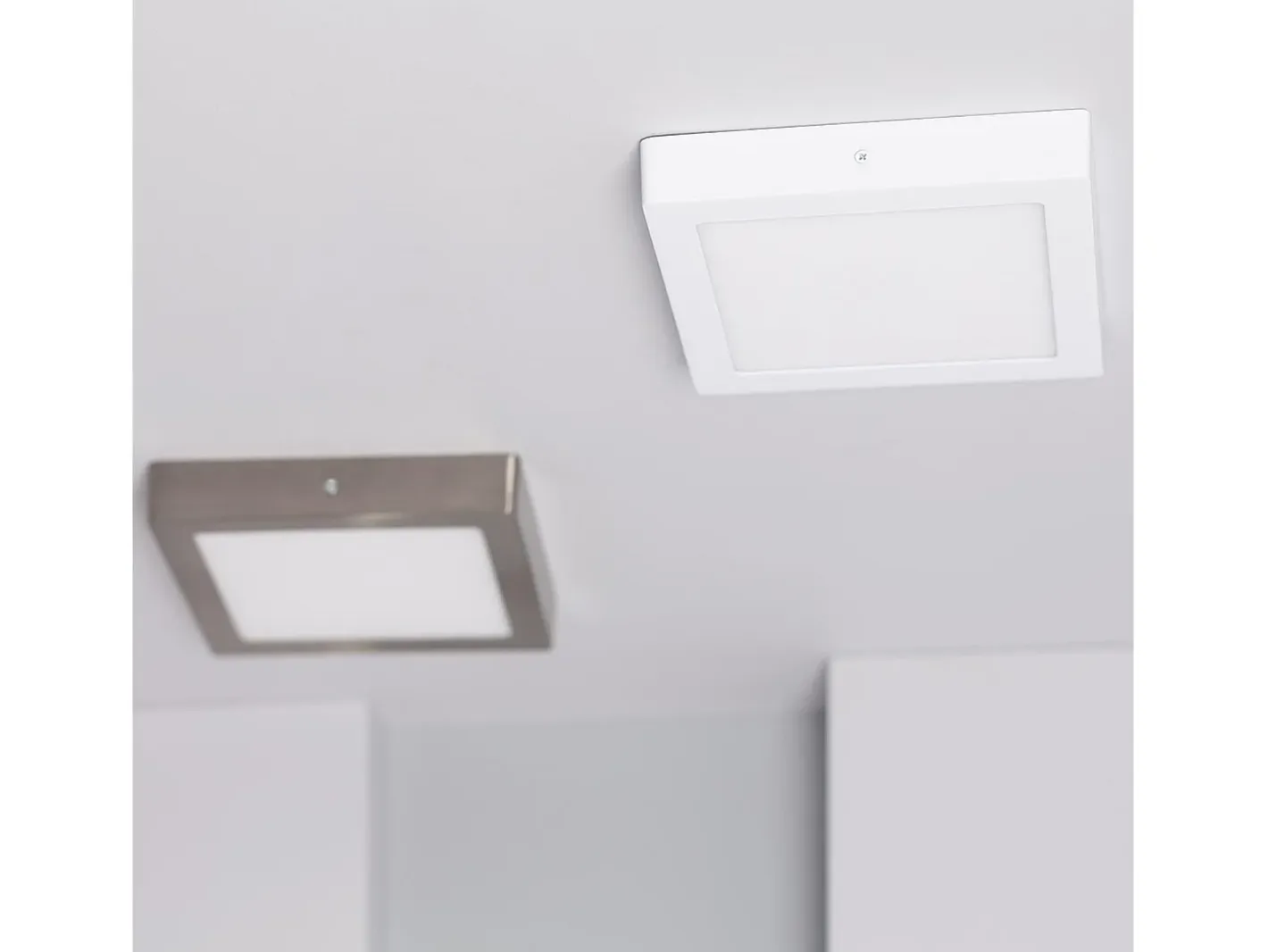 Online Ledkia Plafón LED 18W Cuadrado 225x225 mm 6000K Blanco Frío Multicolor