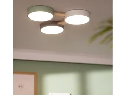 Ledkia Plafón LED 30W Madera y Metal CCT Seleccionable Sams Multicolor Hot