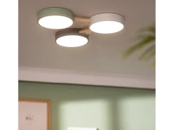 Ledkia Plafón LED 30W Madera y Metal CCT Seleccionable Sams Multicolor Hot