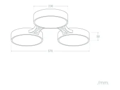 Ledkia Plafón LED 30W Madera y Metal CCT Seleccionable Sams Multicolor Hot
