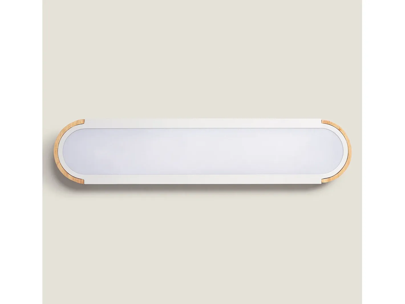 Ledkia Plafón LED 18W Madera y Metal 140x650 mm CCT Seleccionable Dari Lang Blanco Multicolor Outlet