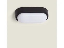 Best Ledkia Plafón LED 15W Oval para Exterior 85x173 mm IP65 Black 6500K Frío Blanco