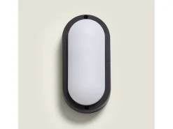 Best Ledkia Plafón LED 15W Oval para Exterior 85x173 mm IP65 Black 6500K Frío Blanco